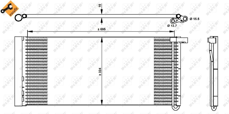 Kondensator, Klimaanlage NRF 350331
