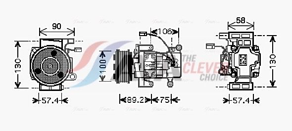 Kompressor, Klimaanlage AVA QUALITY COOLING MZAK208