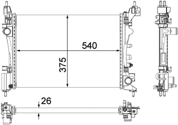Kühler, Motorkühlung MAHLE CR1182000P