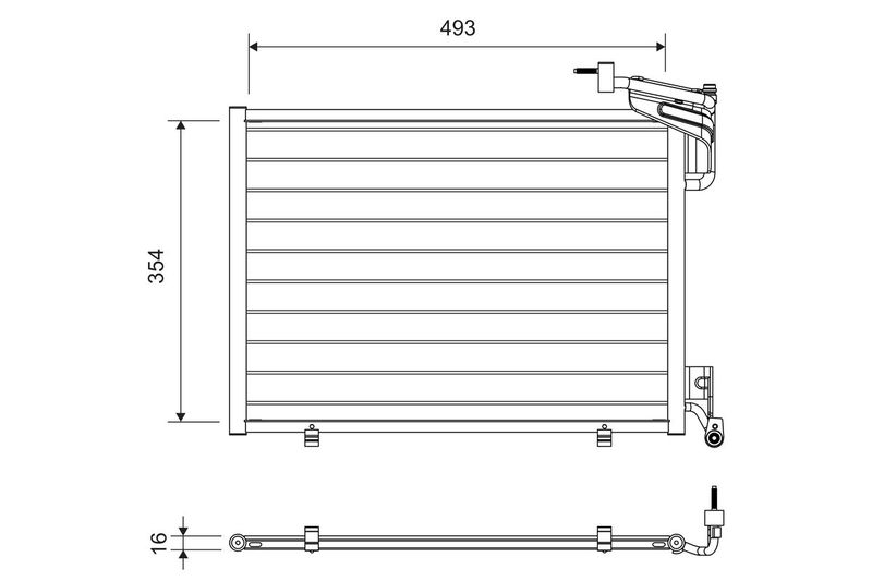 Klimakondensator Klimakühler VALEO 822762
