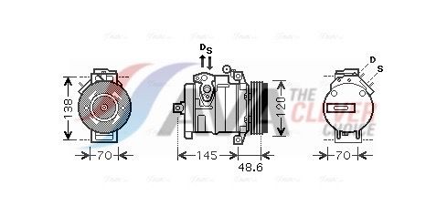 Kompressor, Klimaanlage AVA QUALITY COOLING BWAK345