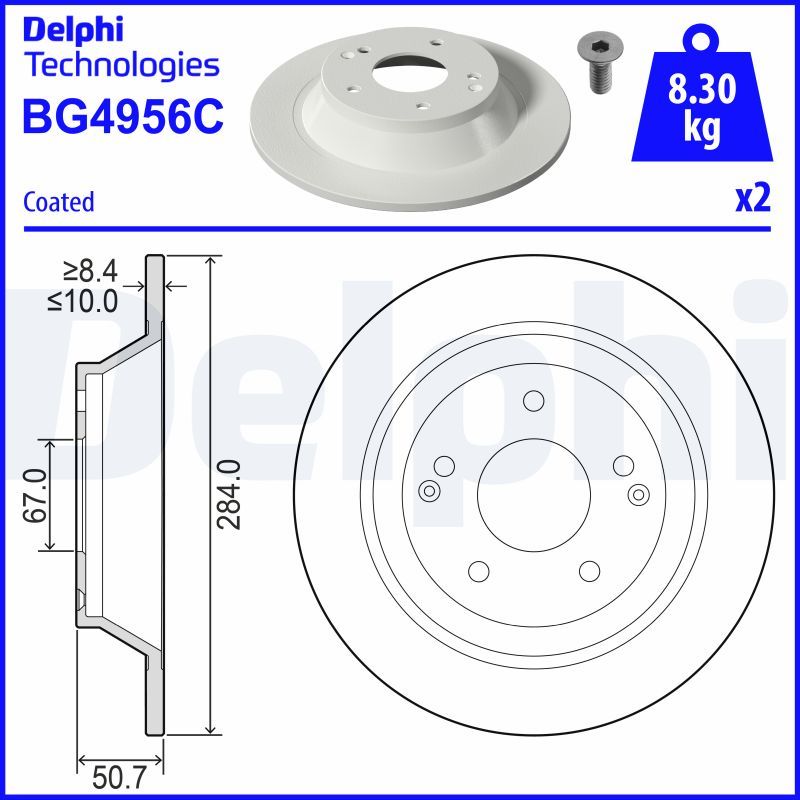 Bremsscheibe DELPHI BG4956C