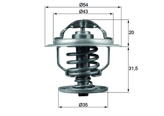 Thermostat, Kühlmittel MAHLE TX10987D