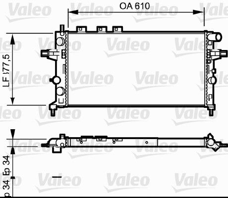Kühler, Motorkühlung VALEO 732550