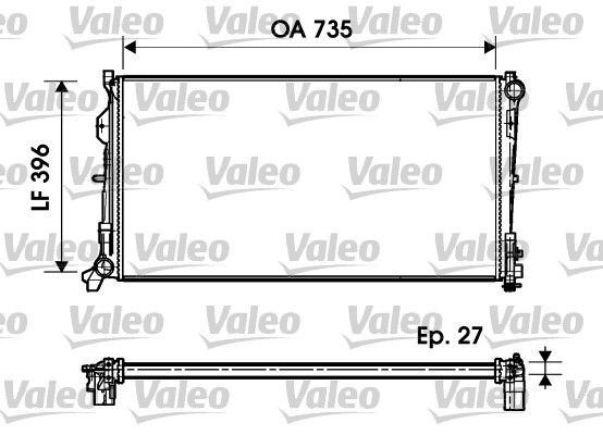 Kühler, Motorkühlung VALEO 732956