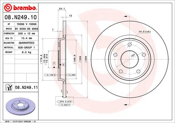 Bremsscheibe BREMBO 08.n249.11
