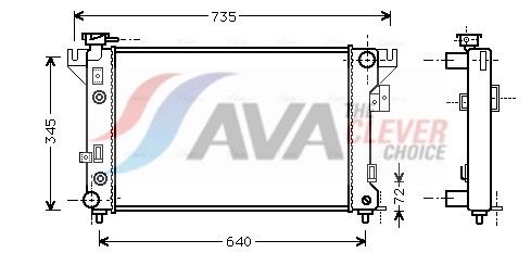 Kühler, Motorkühlung AVA QUALITY COOLING CR2032