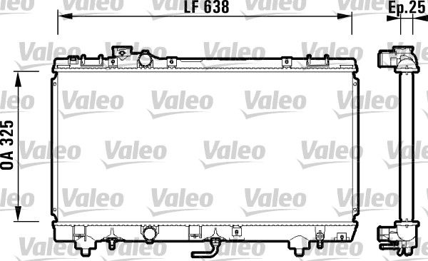 Kühler, Motorkühlung VALEO 734176