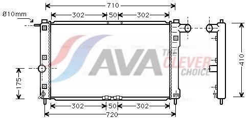 Kühler, Motorkühlung AVA QUALITY COOLING DWA2009