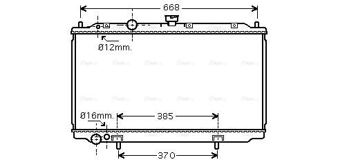 Kühler, Motorkühlung AVA QUALITY COOLING dn2237