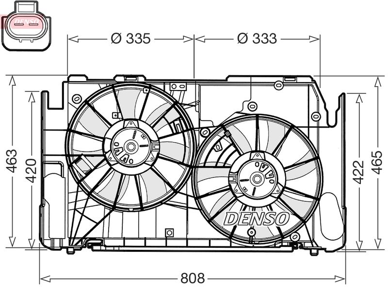 Lüfter, Motorkühlung DENSO DER50002