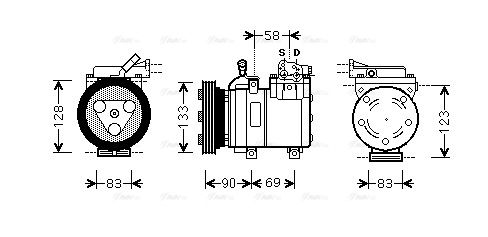 Kompressor, Klimaanlage AVA QUALITY COOLING hyk250