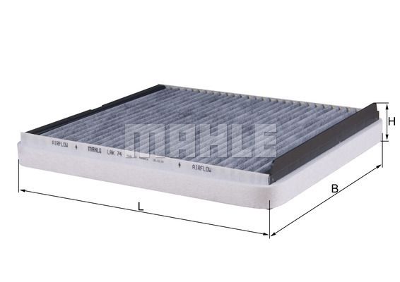 Filter, kupéventilation KNECHT LAK 74
