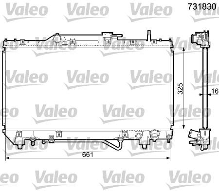 Kühler, Motorkühlung VALEO 731830