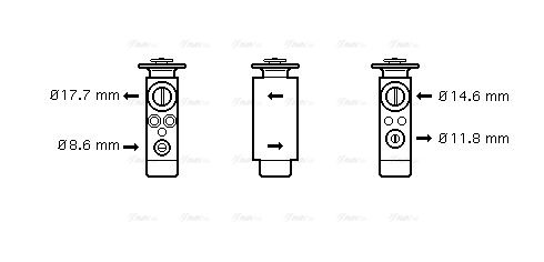 Expansionsventil, Klimaanlage AVA QUALITY COOLING pr1048