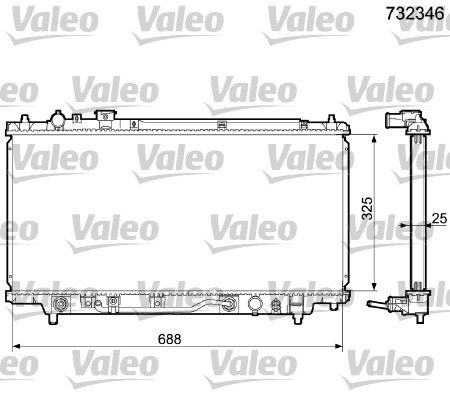 Kühler, Motorkühlung VALEO 732346