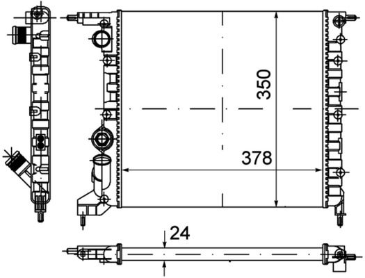 Kühler, Motorkühlung MAHLE CR615000P