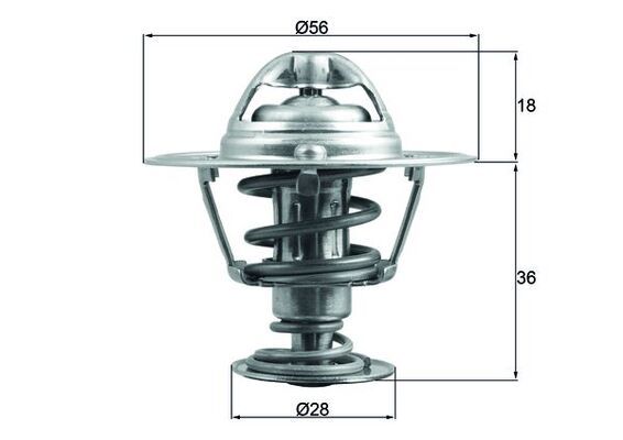 Thermostat, Kühlmittel MAHLE TX19988D