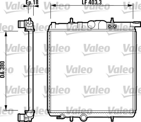 Kühler, Motorkühlung VALEO 732885