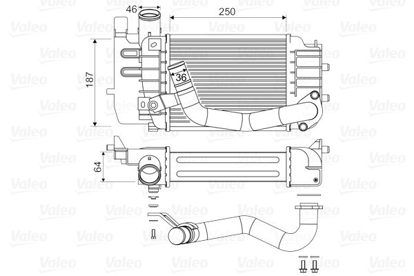 Ladeluftkühler VALEO 818655