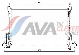 Kühler, Motorkühlung AVA QUALITY COOLING RT2624
