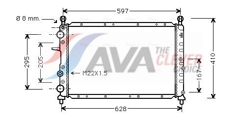 Kühler, Motorkühlung AVA QUALITY COOLING FTA2096