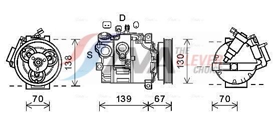 Kompressor, Klimaanlage AVA QUALITY COOLING VOAK167
