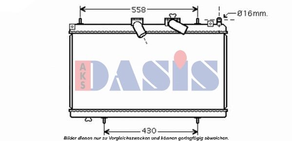 Kühler, Motorkühlung AKS DASIS 160109N