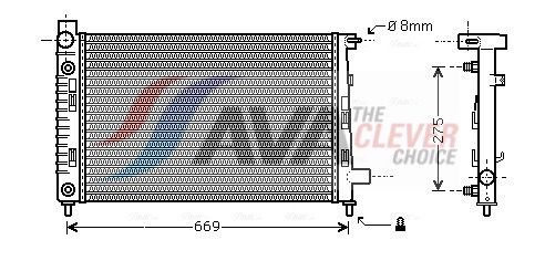 Kühler, Motorkühlung AVA QUALITY COOLING MSA2282