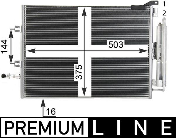 Kondensator, Klimaanlage MAHLE AC721000P