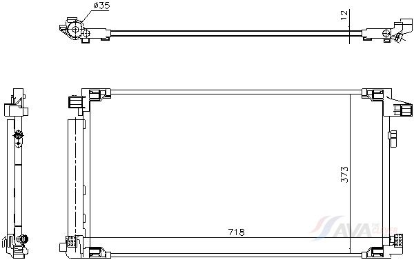 Kondensator, Klimaanlage AVA QUALITY COOLING TO5803D
