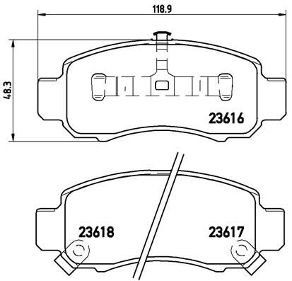Bremsbelagsatz Bremsbeläge BREMBO P 28 033