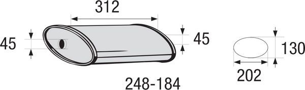 Mittelschalldämpfer, Universal BOSAL 248-184