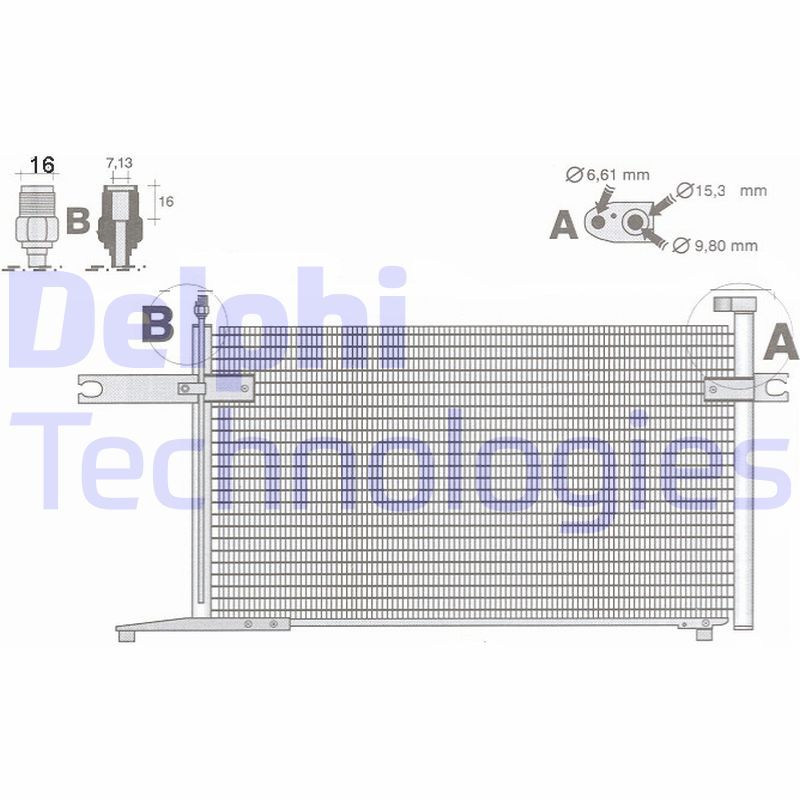 Kondensator, Klimaanlage DELPHI TSP0225438