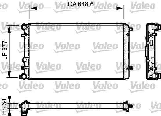 Kühler, Motorkühlung VALEO 732957