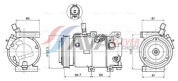 Kompressor, Klimaanlage AVA QUALITY COOLING KAAK346