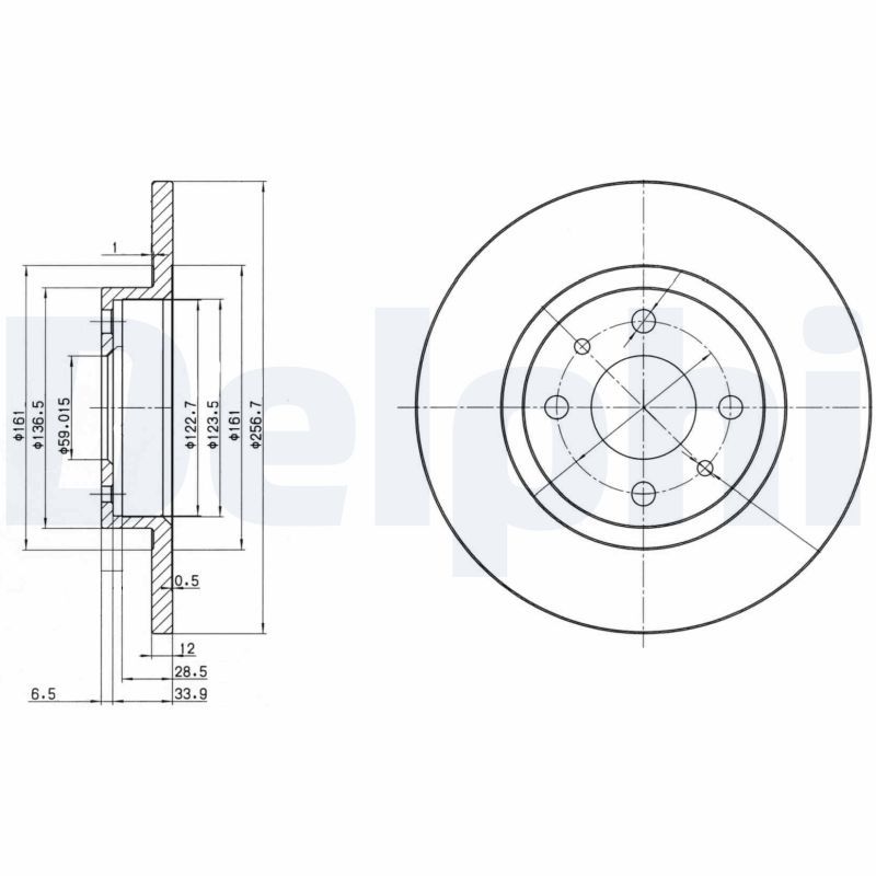 Bremsscheibe DELPHI BG2411