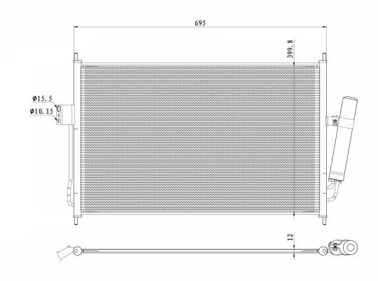 Kondensator, Klimaanlage NRF 350490