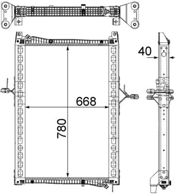 Kühler, Motorkühlung MAHLE CR1161000P