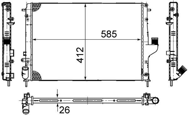 Kühler, Motorkühlung MAHLE CR1790000S