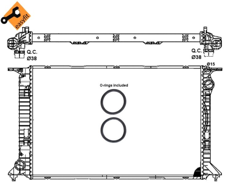 Kühler, Motorkühlung NRF 53064