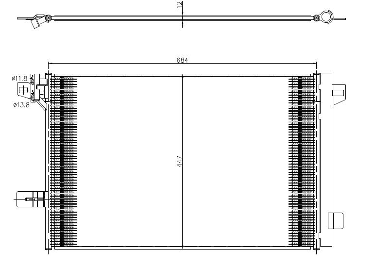 Kondensator, Klimaanlage NRF 350369