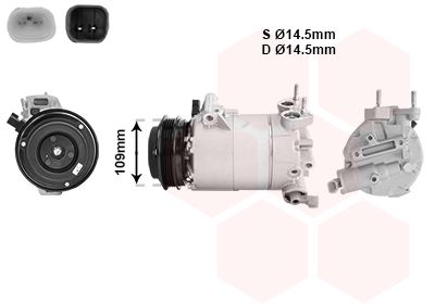Kompressor, Klimaanlage VAN WEZEL 1800K392