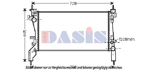 Kühler, Motorkühlung AKS DASIS 080101N