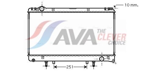 Kühler, Motorkühlung AVA QUALITY COOLING TO2314
