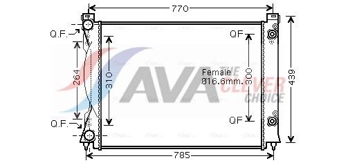 Kühler, Motorkühlung AVA QUALITY COOLING AI2234