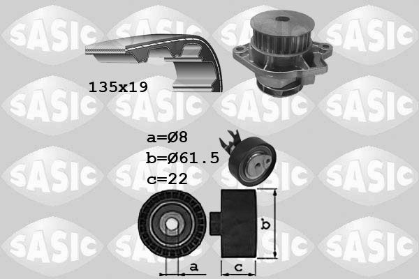 Wasserpumpe + Zahnriemensatz SASIC 3906087
