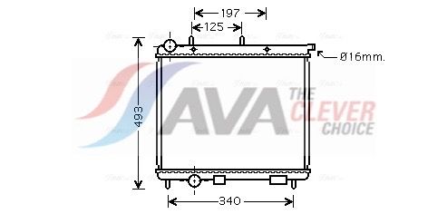 Kühler, Motorkühlung AVA QUALITY COOLING CN2190