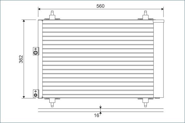 Kondensator, Klimaanlage VALEO 814080