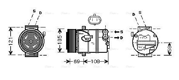 Kompressor, Klimaanlage AVA QUALITY COOLING olak445